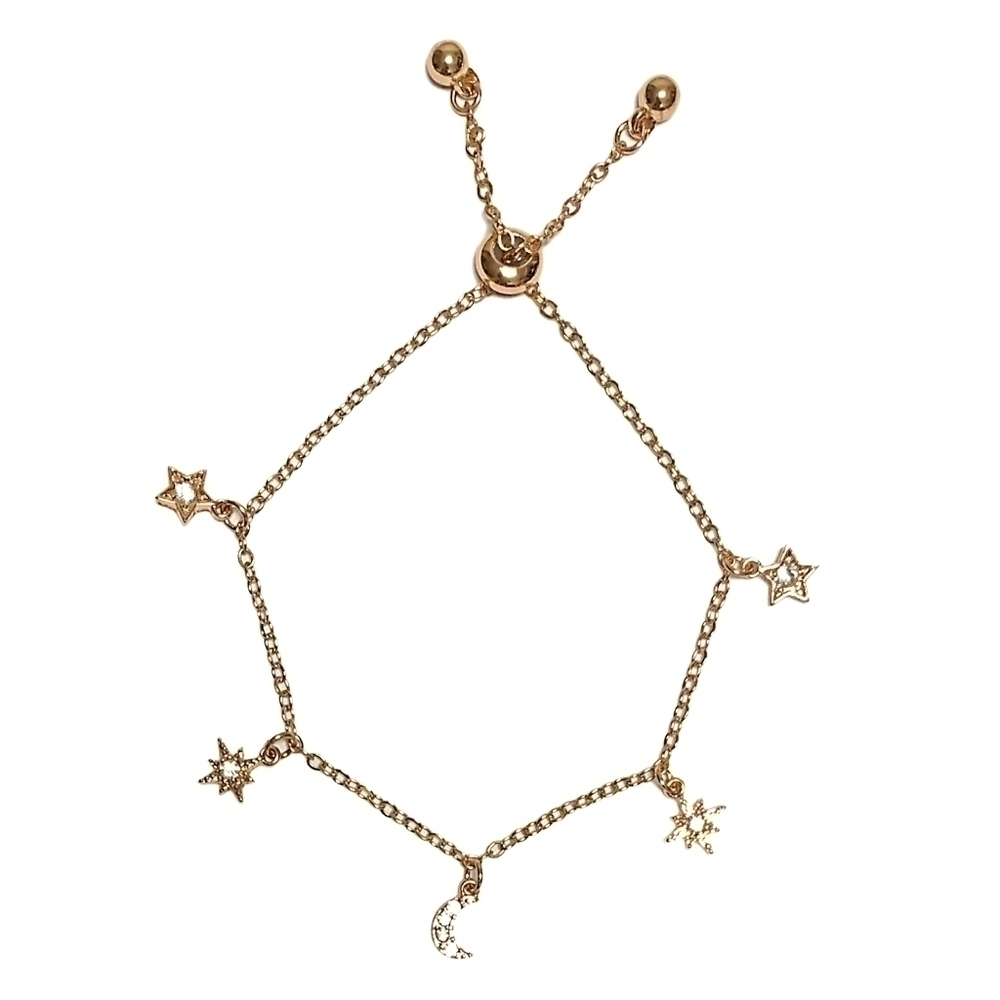 Gen3 Mila Zodiac Gold Tone Charm Bracelet Moon and Stars